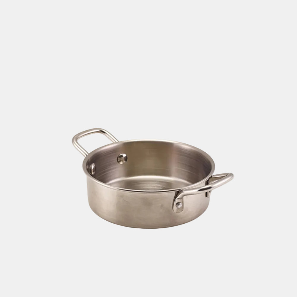 Mini cazuela acero inox. 8.6 x 4.7 cm - 12 Uds.