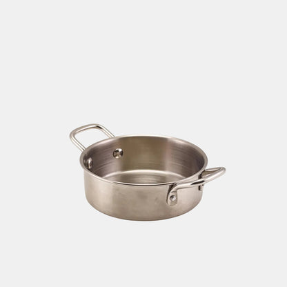 Mini cazuela acero inox. 8.6 x 4.7 cm - 12 Uds.