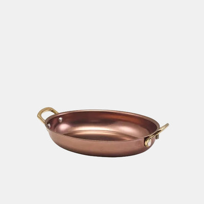 Fonte oval cobre com asas douradas. Vários tamanhos - 6 unids.