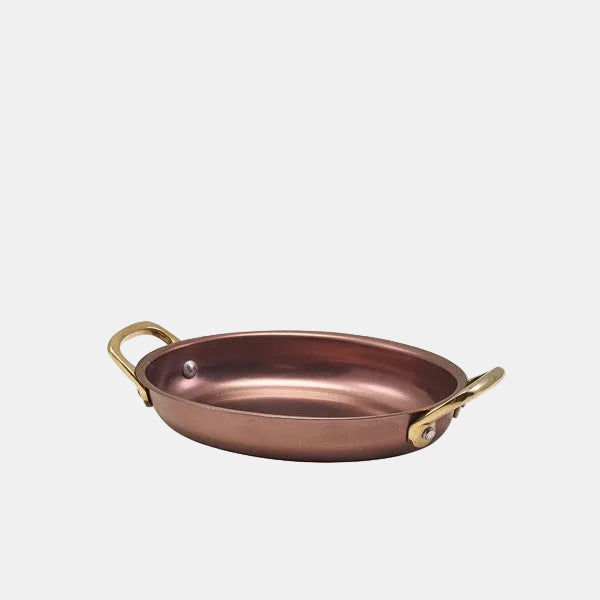 Fonte oval cobre com asas douradas. Vários tamanhos - 6 unids.