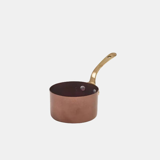 Mini saucepan with gold handle. Various sizes. 6 units.