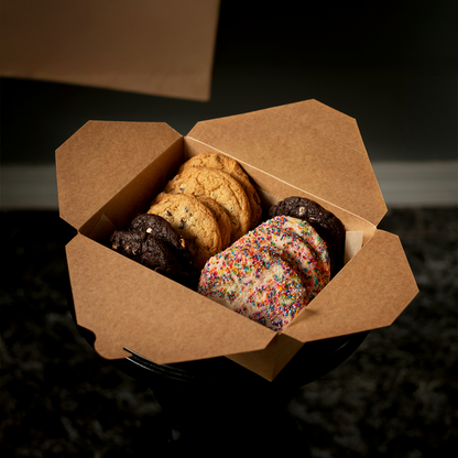 Biodegradable kraft cardboard box 3 L - 160 units