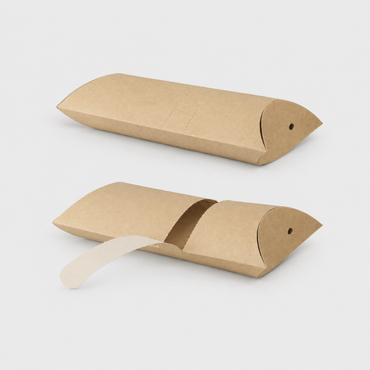 Envase de cartón kraft para crepes. 10 x 4.5 x 16 cm - 600 Uds. - Klimer