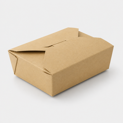 Caixa biodegradável de cartão kraft Mini. 12 x 9.8 x 3.5 cm. 236 ml - 500 Unid.