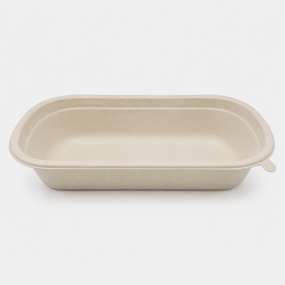 Envase de fibra de trigo. 22.9 x 13.4 x 4.4 cm. 750 ml - 500 Uds. - Klimer