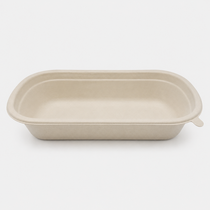 Envase de fibra de trigo. 22.9 x 13.4 x 4.4 cm. 750 ml - 500 Uds. - Klimer
