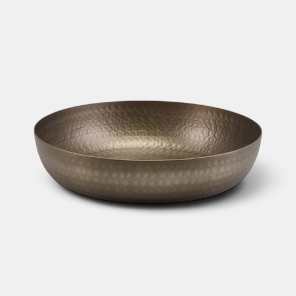 Fuente martillada acabado acero vintage para buffet. Ø31 x 7 cm - 1 ud.