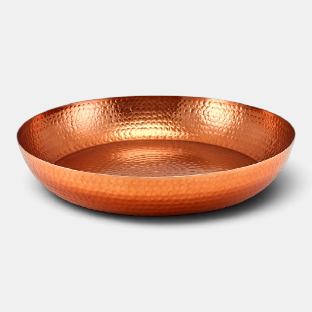 Fuente martillada acabado cobre para buffet. Ø44 x 7,2 cm - 1 ud.