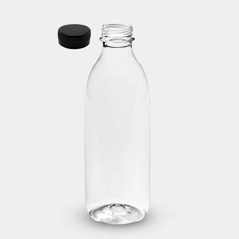 Round PET bottle with included cap. 500 ml. - 135 units