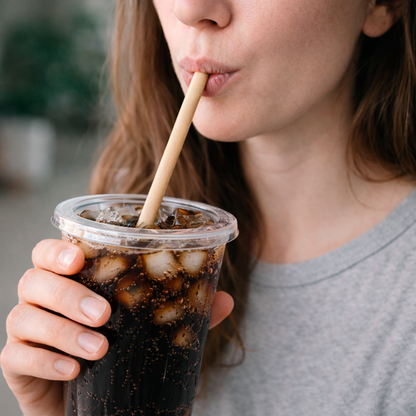 Biodegradable straws with sleeve. Ø8 x 23 cm. 2500 units