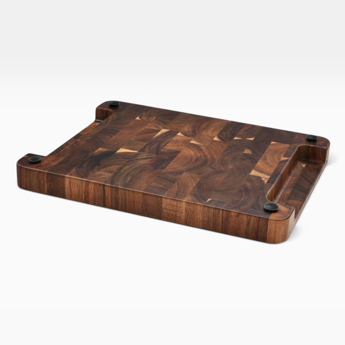 Tabla de madera de acacia para cortar y servir. 40 x 32 x 3.8 cm - 1 ud.