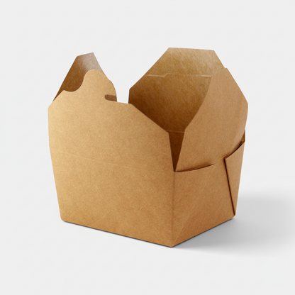 Biodegradable kraft cardboard box 3 L - 160 units