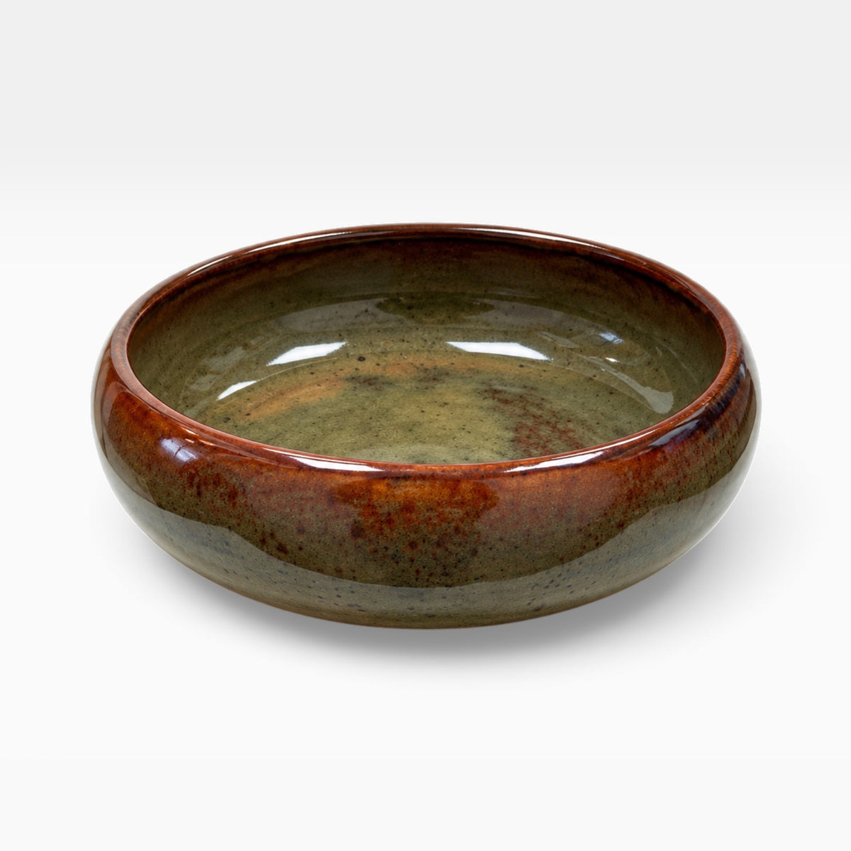 Bol Hazel marrón-rojo de porcelana. Ø17 x 4,5 cm - 6 uds.