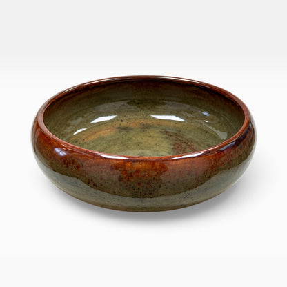 Bol Hazel marrón-rojo de porcelana. Ø17 x 4,5 cm - 6 uds.