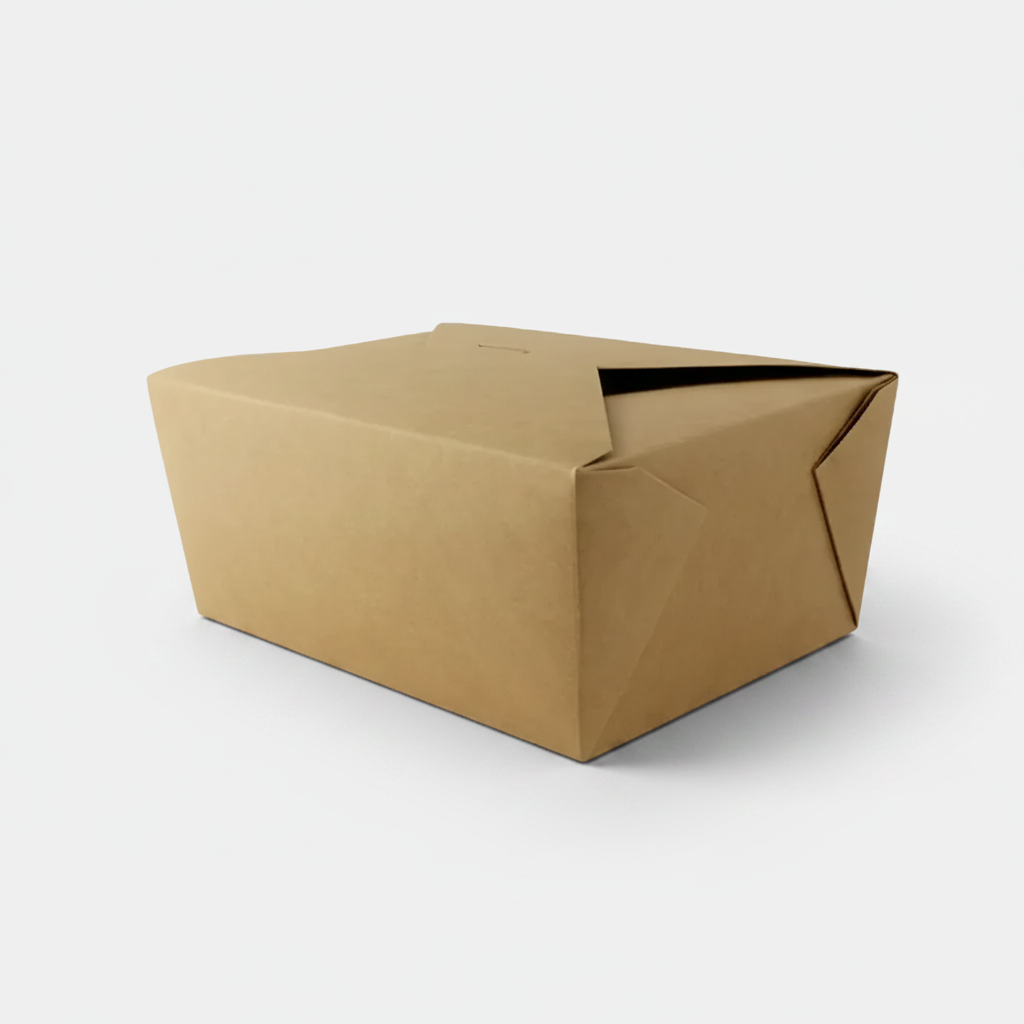 Biodegradable kraft cardboard box 3 L - 160 units