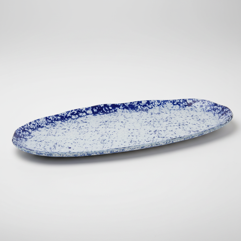 Bandeja cobalto oval Etnic. 40 x 20 x 1,5 cm - 6 Uds - Klimer