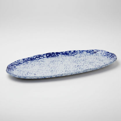 Bandeja cobalto oval Etnic. 40 x 20 x 1,5 cm - 6 Uds - Klimer