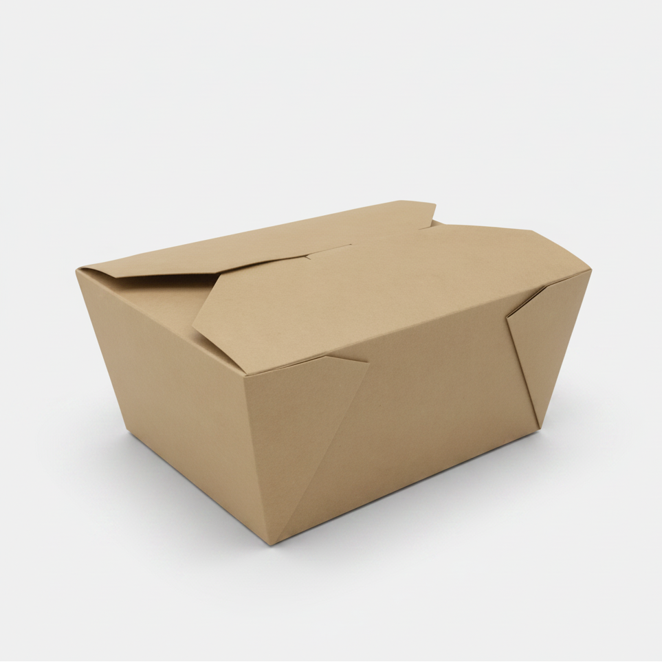 Caja cartón kraft biodegradable. 11.3 x 9 x 6.3 cm. 750 ml - 450 uds - Klimer