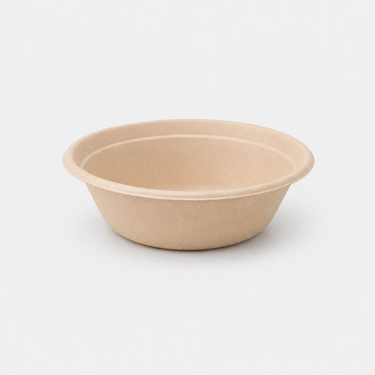 Ensaladera de caña de azúcar. ø20.4 x 7 cm. 1200 ml - 500 Uds.