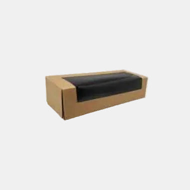 Envase Sushi con ventana Kraft / Negro. 19.5 x 7 x 4.5 cm. 615 ml - 600 Uds.