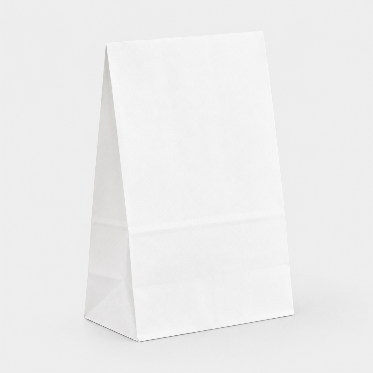 Bolsa de papel blanca sin asas fondo americano. Varias medidas y unidades.