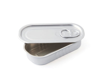 Lata rectangular de aluminio para conserva 50 ml – 11 × 5,5 cm – 100 unidades - Klimer