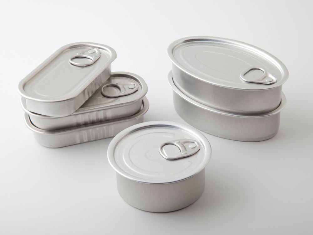 Lata rectangular de aluminio para conserva 50 ml – 11 × 5,5 cm – 100 unidades - Klimer