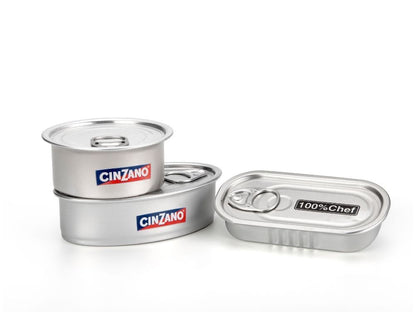 Lata rectangular de aluminio para conserva 50 ml – 11 × 5,5 cm – 100 unidades - Klimer