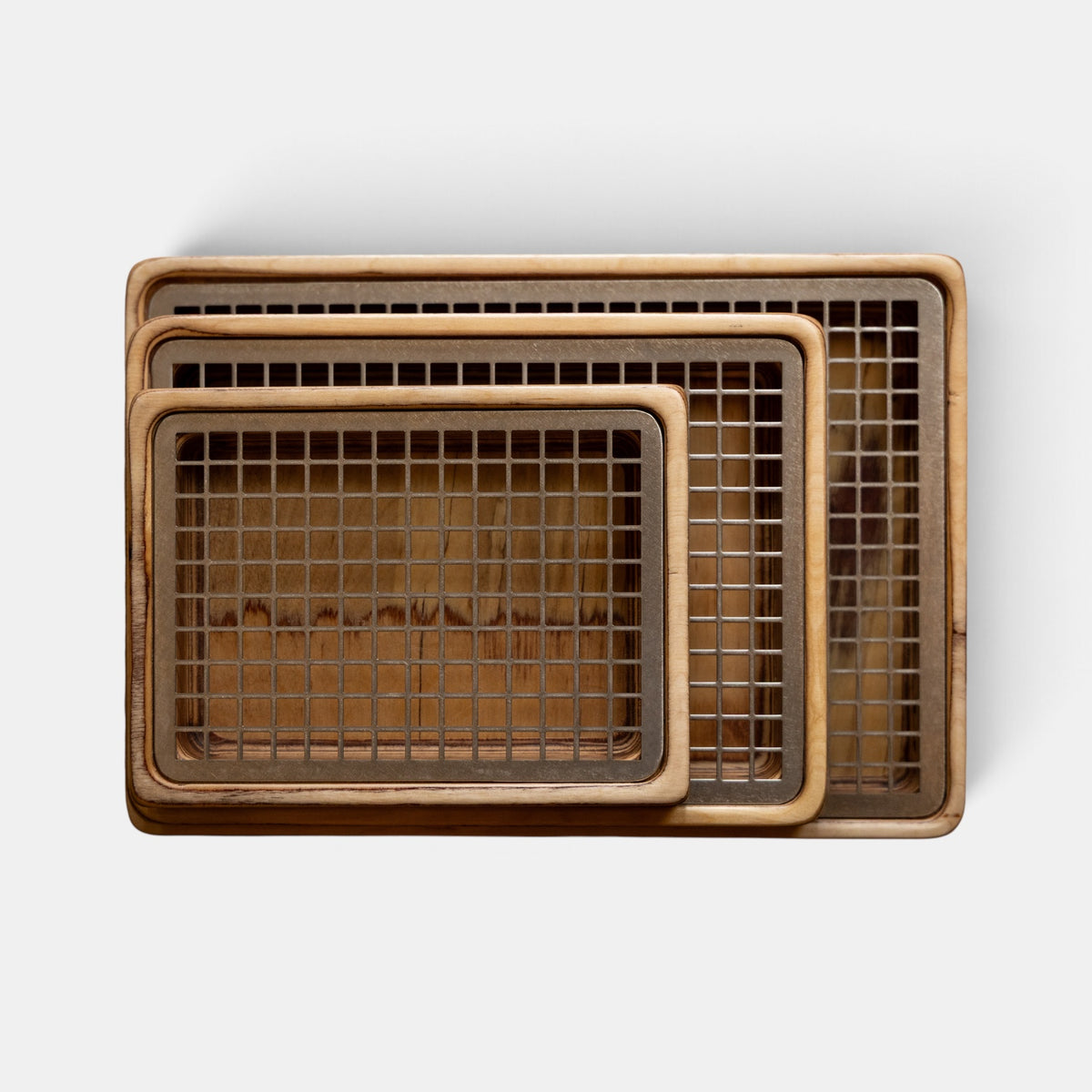 Bandeja rectangular de madera apta para lavavajillas. 26 x 19 x 4 cm - 1 ud.
