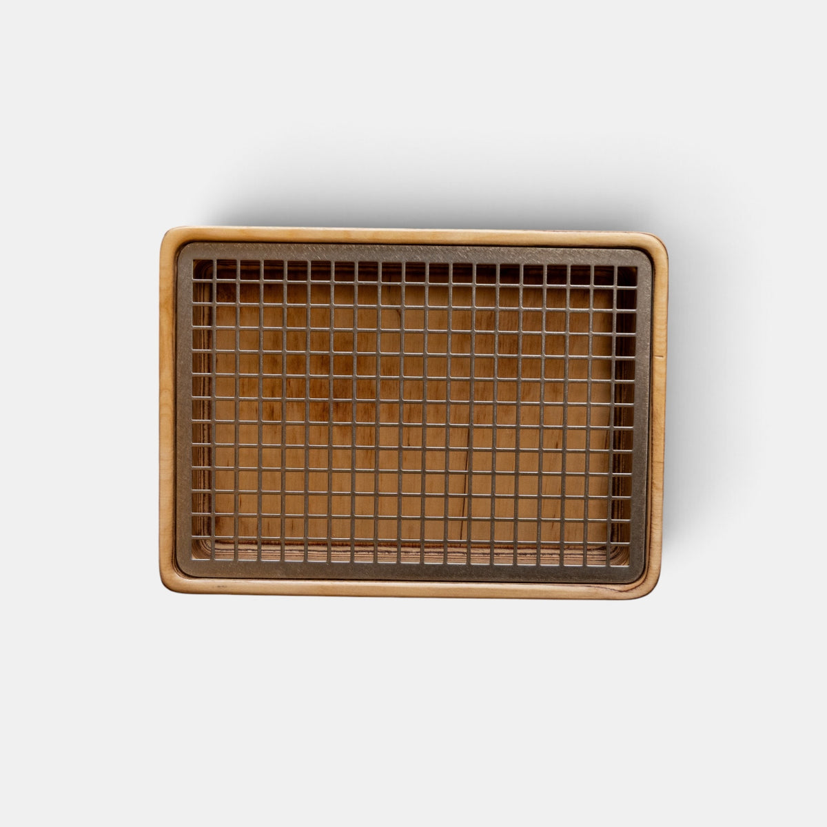 Bandeja rectangular de madera apta para lavavajillas. 20 x 15 x 4 cm - 1 ud.